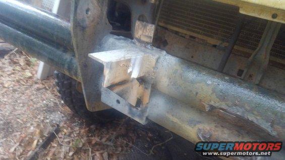 for more support i welded a brace to the standoff. 
