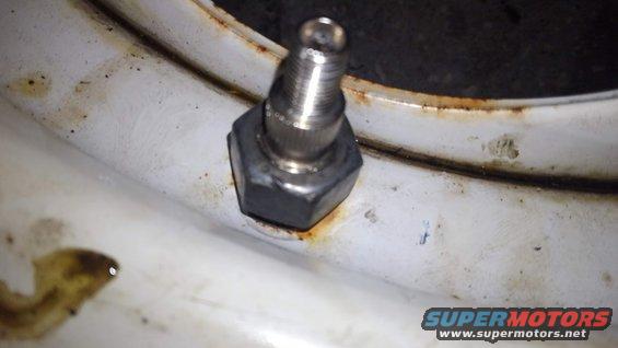 1/2"-20 nuts hold the stem perfectly.

some of the wheels i had to drill the hole to 5/8" while some wheels were already 5/8.