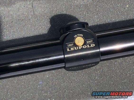 Leupold scope with 100 years anniversary marking from 1907-2007