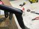1987 Ford Bronco - Had to clearance the driver side shock hoop to clear the extra fat brake booster.