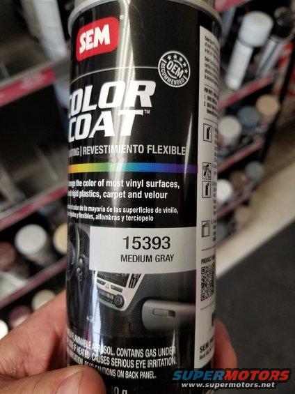 20200702_150726.jpg This premixed can might be close, and it can be used on carpet & fabric, but it's expensive and I'm not sure how many cans it would take to equal the coverage of a pint. It's also a noticeably-different shade of gray.

This one might be a closer match, but it's only for plastic & metal; not carpet or velour.
https://lmr.com/item/MET-FV45/93-Mustang-Opal-Gray-Vinyl-Interior-Paint