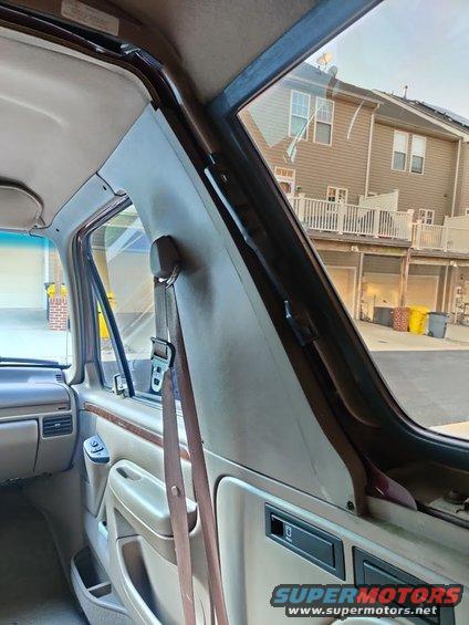 20200715 - Next is the trim over the front driver and passenger windows (3-4 screws each) followed by the large B-pillar trim pieces (2 screws).
