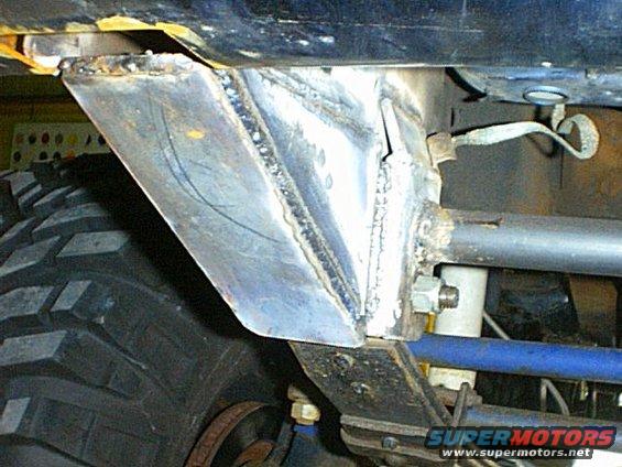 I decided to box up the front spring hangers for added support and shear strength.