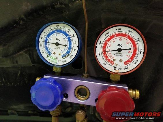 02refrig.jpg There was only ~10psi in the system. After adding 12oz, the compressor cycles & appears to make good pressure. No leaks were found with UV light or [url=https://shop.snapon.com/product/Heated-Sensor-Leak-Detectors/Digital-Heated-Sensor-Leak-Detector/ACT785B]a Snap-On sniffer[/url]. I'm letting it sit for a few days to re-check for leaks with soap & the sniffer a few more times.
