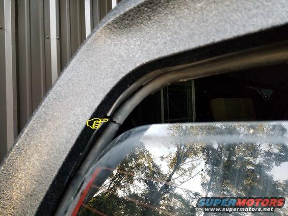 01roofg.jpg The camper glass run is dry-rotting, but still usable.

[url=https://www.supermotors.net/registry/media/634478][img]https://www.supermotors.net/getfile/634478/thumbnail/tgrun.jpg[/img][/url]

The camper's felt glass run is F2TZ-98422A00-A . Precision brand GRB213080 (made in Thailand?) ~$52 on eBay was well-made & the correct shape. JBG 36020 ~$39 is NOT CORRECT; RockAuto F1019 ~$43 is correct; I'm not sure about LMCTruck 49-9461 ~$40

Supply & install new aftermarket camper felt glass run $75