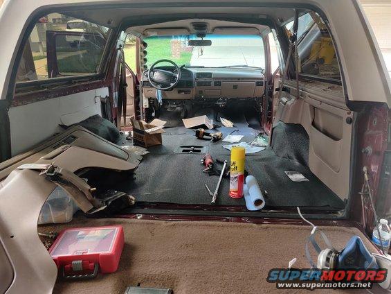 20200822 - Also reinstalled the mounts for the rear seat amongst this disaster of tools and things.