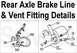 Axle vent at brake hose Tee F2TA-2282-BD equivalent to F2TZ-2282-B, (w/clipped vent hose) F2UZ-2282-...