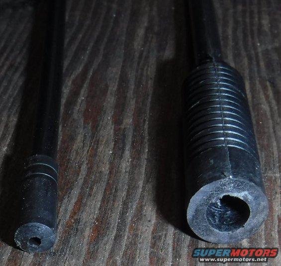 Plastic hollowed out enough to form a cable stop.