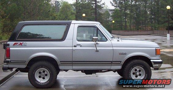 Silver 1988 Ford Bronco side view with FX4 badging