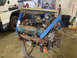 1979 Jeep CJ5 - Engine removed from vehicle and mounted on a stand for service.