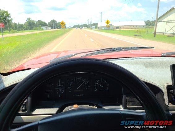 2dashcluster.jpg The speedometer (PSOM) has been calibrated to 8.64 for the 33" tires, so MPG calculations should be more accurate now. If MPG remains low, the likeliest causes would be alignment, low tire pressure, ignition timing (which has been corrected now), and the aftermarket open-element air filter. Cruise control works, but the safety recall on the SCDS has not been performed. There has been no rain to check for leaks or the wipers, but they appear to work. At some speeds and engine loads, there is a drumming vibration in the cabin, possibly due to tire balance or flat-spotting, improper driveshaft angle, broken engine mounts, collapsing body mounts, improperly-mounted nerf bars, or any combination of those & other latent problems. The engine performance was anemic, but after correcting the ignition timing, it is much-improved. The wind noise is minor, and there are no obvious interior rattles. The t/g window speed is OK. Since the AC evaporator & blower cleaned and motor oiled, the air temperature at the dash registers is noticeably lower (around 47 degrees parked at idle). The only DTCs were 212 (SPOUT open, probably due to ignition timing adjustment) & 542 (fuel pump open - no apparent cause), which are now cleared. (The Check Engine Light is not working.)  The only 4WABS code is 16 (system PASS). The instrument cluster lens is OK, and the cluster is generally clean.

[url=https://www.supermotors.net/registry/media/484645][img]https://www.supermotors.net/getfile/484645/thumbnail/mpgtechtips.jpg[/img][/url] . [url=https://www.supermotors.net/registry/media/245234][img]https://www.supermotors.net/getfile/245234/thumbnail/dlc-eeciv.jpg[/img][/url]

R&I cluster (risk of bezel damage) to replace CEL bulb $60 ***********
- Add 14 new aftermarket white #194 LEDs $40
- Add used OE low fuel light module & new aftermarket red LED $110
- Add bypass wire & new OEM oil pressure sender & new aftermarket extension (to restore oil gauge functionality; also requires remove oil cooler & replace lower radiator hose & oil filter - SEE BELOW) $70 ***********

[url=https://www.supermotors.net/registry/media/774679][img]https://www.supermotors.net/getfile/774679/thumbnail/clusterparts.jpg[/img][/url] . [url=https://www.supermotors.net/registry/media/434942][img]https://www.supermotors.net/getfile/434942/thumbnail/clusterlfl_on.jpg[/img][/url] . [url=https://www.supermotors.net/registry/media/768241][img]https://www.supermotors.net/getfile/768241/thumbnail/switchsenderv8.jpg[/img][/url] . [url=https://www.supermotors.net/registry/media/1164488][img]https://www.supermotors.net/getfile/1164488/thumbnail/clusters92ofc.jpg[/img][/url]

Since the odometer shows 121Kmi, all maintenance indicated for the 120Kmi service interval should be done soon.

[url=https://www.supermotors.net/registry/media/833143_1][img]https://www.supermotors.net/getfile/833143/thumbnail/maintsched92.jpg[/img][/url] . [url=https://www.supermotors.net/registry/media/1160761][img]https://www.supermotors.net/getfile/1160761/thumbnail/valvw633.jpg[/img][/url]

Flush coolant, re-set 3 hose clamps that have leaked, supply & install 2 gal concentrate & 2 gal distilled water $100 ***********
- Add remove oil cooler, install new lower radiator hose (requires FL-1A oil filter) (labor only) $40 ***********
Lower radiator hose (w/o oil cooler) [url=https://www.amazon.com/dp/B000C0TDCY]Dayco 71732[/url] ~$28 plus tax ***********
Change oil & filter (includes 6qt new 10W30~20W50 & new Ford FL1A or FL820S filter) $40 ***********
- Add engine flush before oil change (includes 2 bottles of Berryman's B12) $10 ***********
- Add supply & install new aftermarket oil drain valve $60
Lube trans & t-case linkages with flowable grease $5 ***********
Clean, inspect, pack, & adjust front wheel bearings, inspect spindle bearing grease (includes Ford-spec grease; includes 2 new Ford/National inner wheel seals) $260 ***********
OReilly ~$33 plus tax x2 [url=https://www.oreillyauto.com/detail/c/national/national-wheel-seal/bca0/710430]National 710430[/url]
- Add clean (with ATF as recommended) & inspect hub lock bodies $20 (includes diagnose if they remain inoperative) ***********
Change t-case fluid (includes MerconV) $30 (might have been done Apr.99) ***********

[url=https://www.supermotors.net/registry/media/1164093_1][img]https://www.supermotors.net/getfile/1164093/thumbnail/maintchecks92.jpg[/img][/url]

Lube hinges & latches with flowable grease $20 ***********
Lube door & window seals & runs with silicone or Teflon spray (as appropriate) $40 ***********