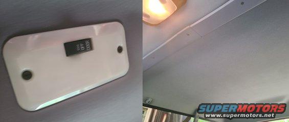 2lampdomerear.jpg The rear dome lamp switch is seized, and the bulb may be burned out. 

Replace bulb only (may not work if switch is burned) $5
Supply & install used OE switch $60
Supply & install new LED bulb $5

[url=https://www.supermotors.net/registry/media/299318][img]https://www.supermotors.net/getfile/299318/thumbnail/domebroncorear.jpg[/img][/url]

Supply & install 3 new LED bulbs in front dome lamp $15

[url=https://www.supermotors.net/registry/media/1161842][img]https://www.supermotors.net/getfile/1161842/thumbnail/domeled.jpg[/img][/url]