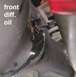 1995 Ford Bronco - The front diff oil looks OK, and is very slightly over full. There is no indication it has ever been changed, and it doesn't need to be.