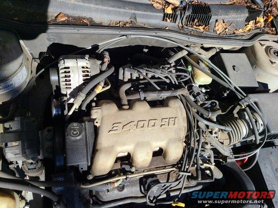 The engine bay is dusty & mildewed, but not grimy