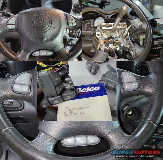 After failing to pull the steering wheel, its [url=https://www.amazon.com/dp/B09MDQY86K]buttons (ACD 22608616)[/url] were replaced without taking the wheel off the column.
IF THE IMAGE IS TOO SMALL, click it.
