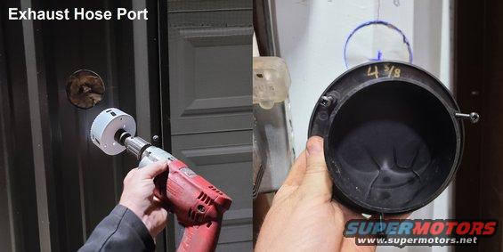 exhausthoseport.jpg After a lot of thought about its position, I decided to cut the [url=https://www.amazon.com/dp/B001O4S26U]exhaust hose[/url] [url=https://www.amazon.com/dp/B082ZRTT5R]port[/url] 5' above ground, to reduce the animal intrusion. And I put the flap on the inside, but I might add a 2nd outside so birds don't try to roost or nest in it.