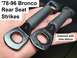 '78-96 Bronco Rear Seat Strikes
IF THE IMAGE IS TOO SMALL, click it.
Sandblasted, painted, & re-...