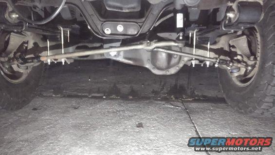 kimg0171.jpg adding a 3 inch drop pitman arm did help bring the geometry close to factory. 

i may still consider doing a tie rod flip on the knuckles. with the drop pitman arm, there is no chance of the tie rods ever hitting the leaf springs. 