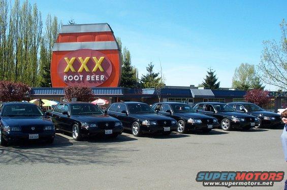 6 Marauders from the MM meet.  Seeing 6 of these fabulous cars in a row caused quite a stir with the crowd at XXX Root Beer. 