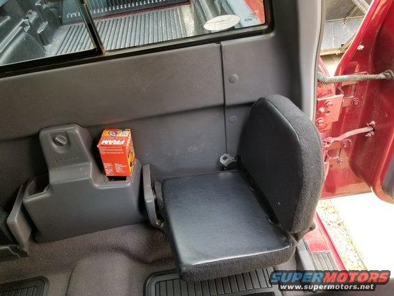 The interior is in good condition & looks unusually clean.