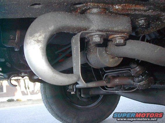 picture-021.jpg The rear hole you'll have to drill, the forward hole already exists, but requires 3 washers to make up for the step in the sway bar mounting plate. 