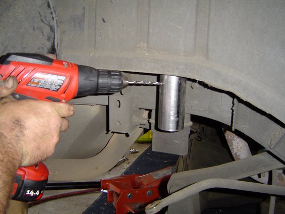 This sleeve keeps things together while the axle flexes offroad...we drilled holes,