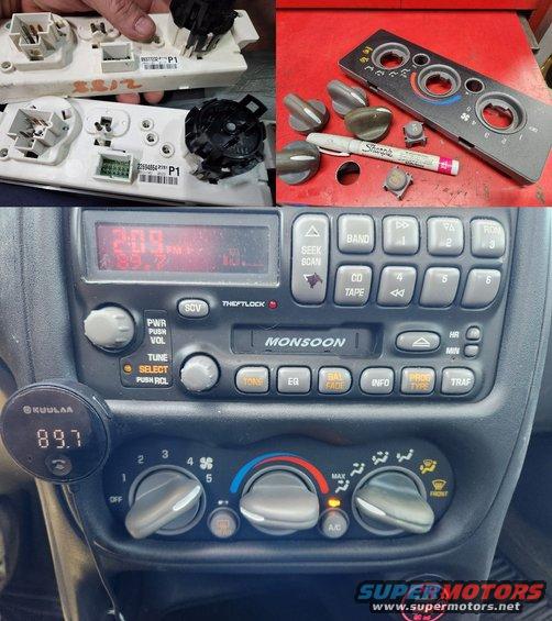 hvacctrl.jpg The used HVAC control panel was cleaned & installed.
IF THE IMAGE IS TOO SMALL, click it.

The white pointers on the knobs were also touched up.