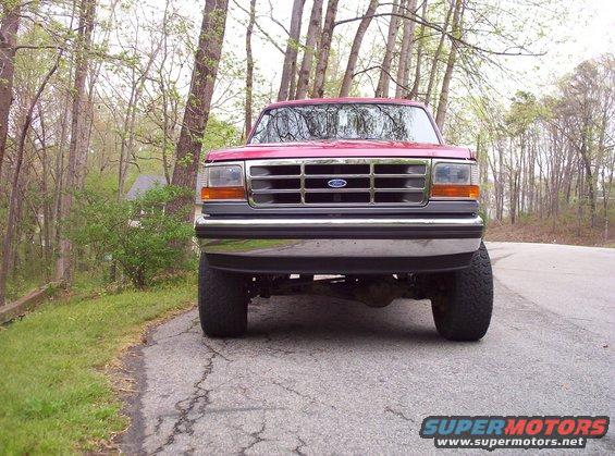 Red 1995 Ford Bronco front view
