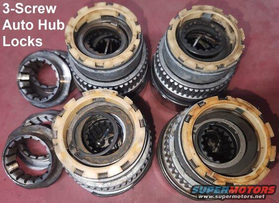 hublocks323.jpg Used 3-Screw Auto Hub Lock Pairs (washed & lubed)
IF THE IMAGE IS TOO SMALL, click it.
