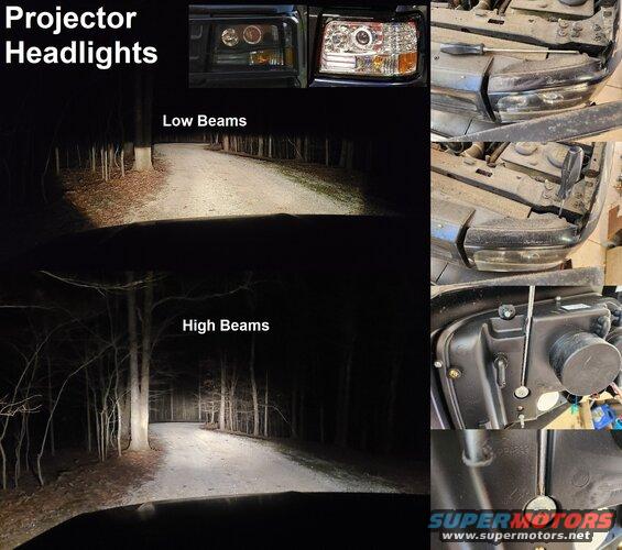 aimingprojectors.jpg When aimed properly, they're VERY effective, even with the included halogen bulbs. I don't know why some people have trouble aiming them - it just takes a slightly-long #2 Phillips screwdriver and a couple of seconds in the dark.

All of my trucks' lights came from this seller: black https://www.ebay.com/itm/273562204627 ; chrome https://www.ebay.com/itm/274382325575