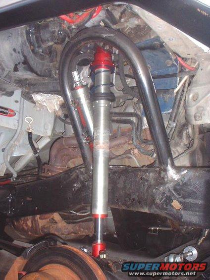 coilover1.jpeg Had to lower the front of the bronco so i made some new higher coilover mounts.. Used the bender this time and it came out pretty good..