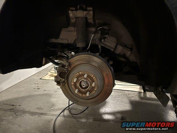Rear brake rotor and suspension components
