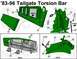 Torsion Bar '83-96
IF THE IMAGE IS TOO SMALL, click it.
1 - Tailgate Panel Inside Cover 43221
2...