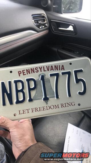 Pennsylvania license plate with Liberty Bell graphic and 'Let Freedom Ring'