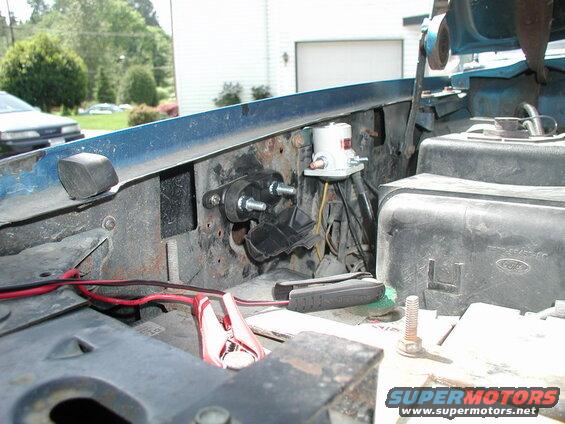 I mounted the HMEG fuse holder where the old voltage regulator was.