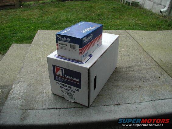 Booster and master cylinder.