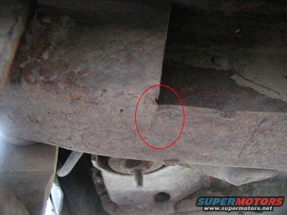 One crack behind the shackle mount.
