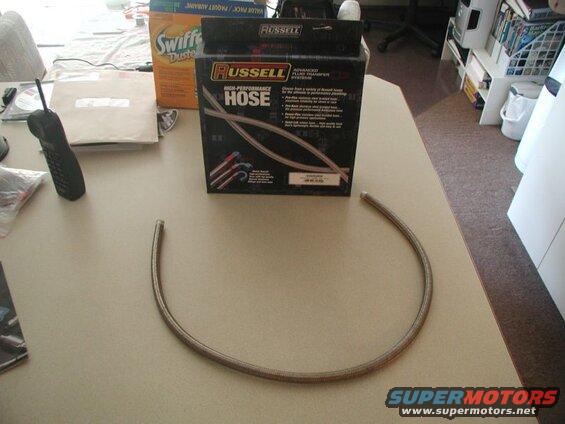 Russell High-Performance Hose and packaging on a table.