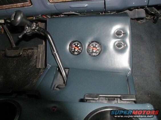 Interior gauge's: left for OBA, right for ARB's.