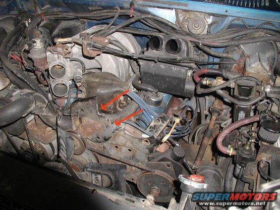 Sanden removed, factory bracket notched to clear the York.