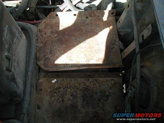 The battery trays.