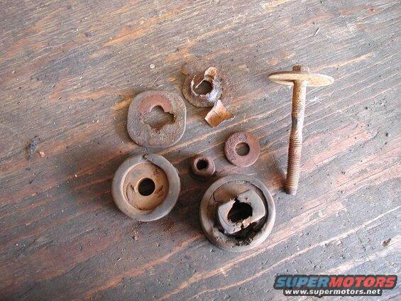The old rusty radiator support.