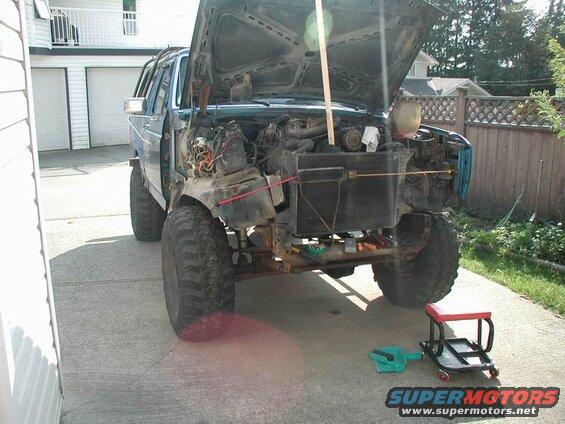 The right fender removed.