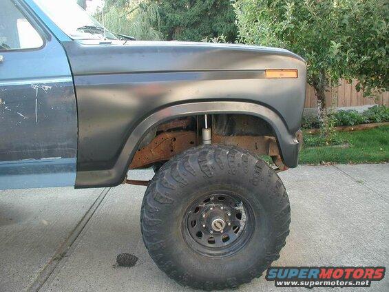 The best part of the truck now! The fender is "hand tight" until the radiator support is installed.