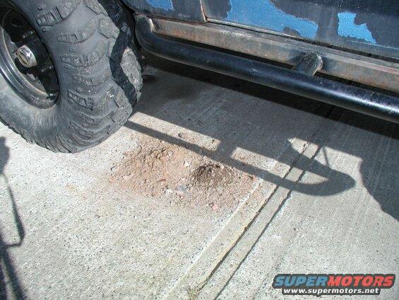 This is how much dirt was crammed in there.