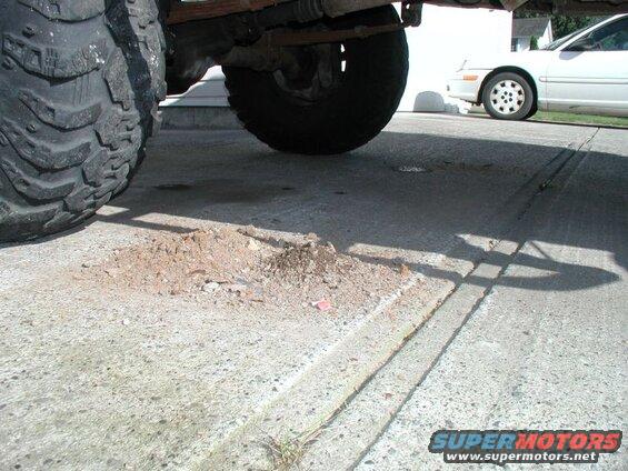 This is how much dirt was crammed in there.
