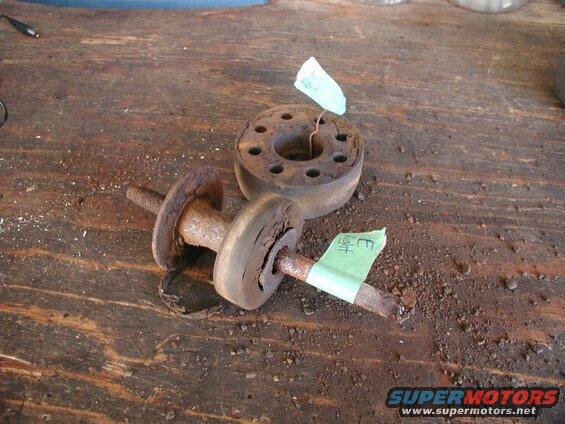 What is left of the right rear mount.