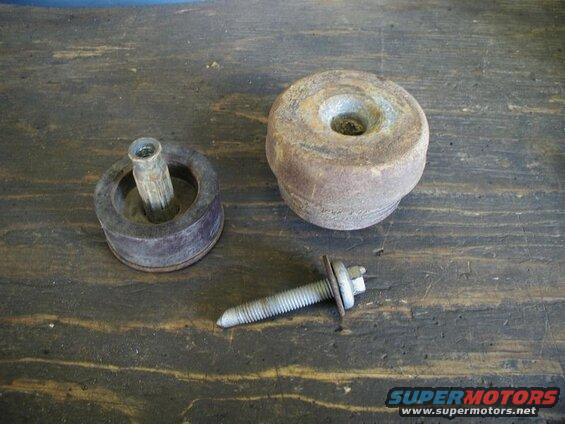 The upper and lower bushings, and bolt. This is for the front cab mounts.