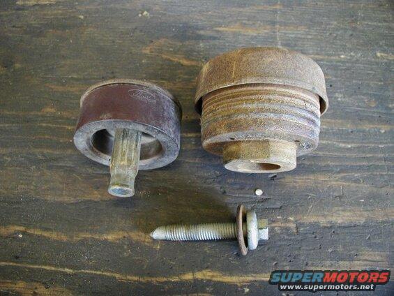 The upper and lower bushings, and bolt. This is for the front cab mounts.