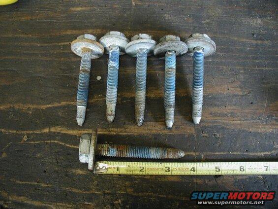 These bolts have 2 3/4" of thread and are 3 1/2" long.